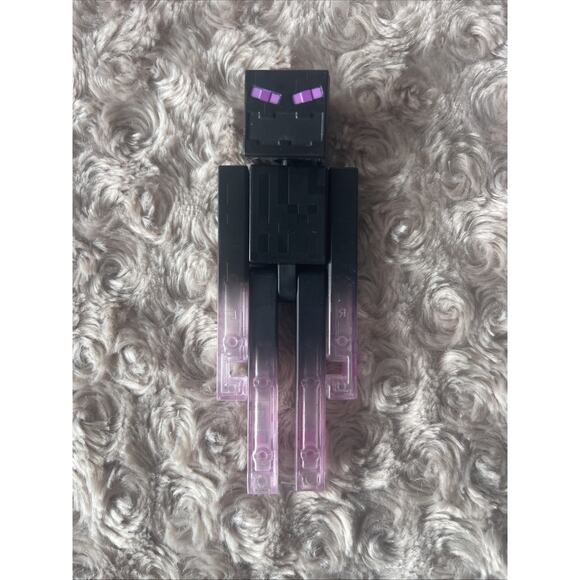 Minecraft Teleporting Enderman 4.5” Tall Figure Mojang Translucent Purple - Picture 1 of 3